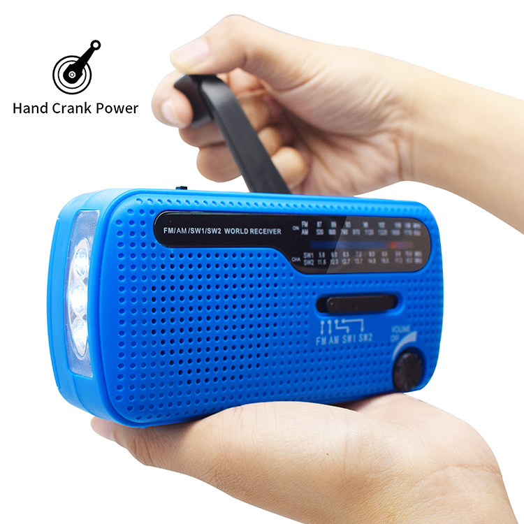 emergency radio solar hand crank powered radio am fm sw with led flashlight mobile phone charging and sos alarm details 2