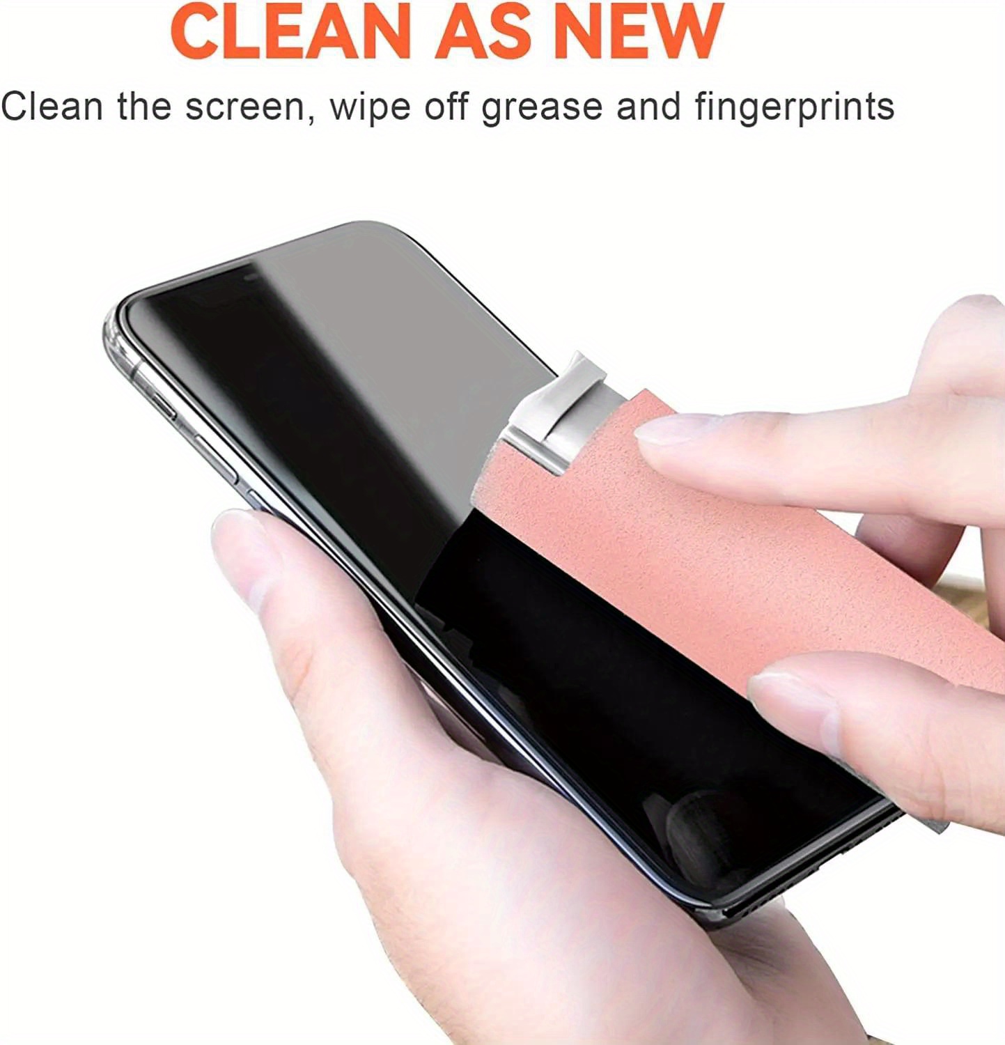 phone screen cleaner spray computer mobile phone screen dust remover tool microfiber cloth for iphone ipad   details 3