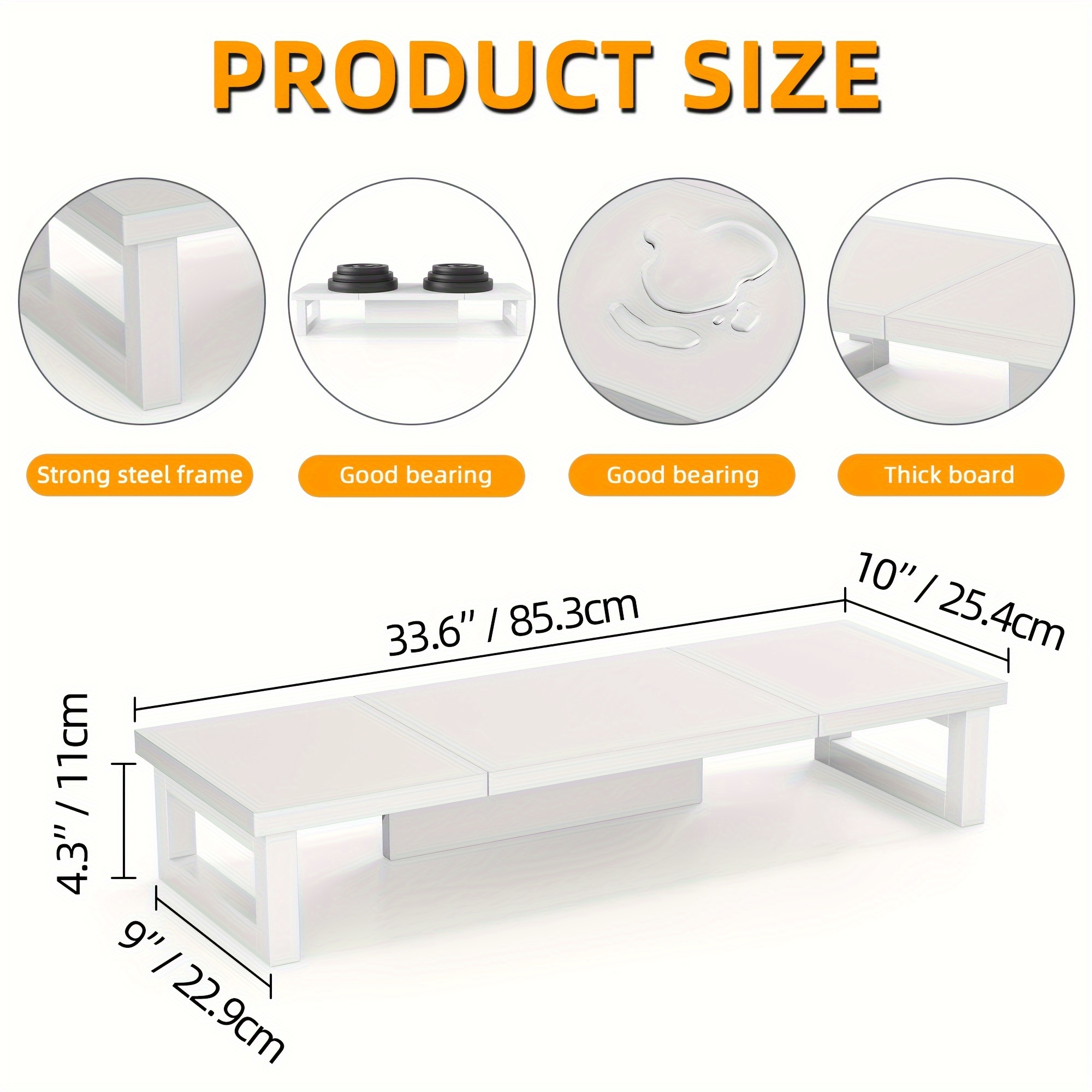 dual monitor stand riser computer desktop for two monitors multipurpose printers stand for laptop screen and tvs details 4