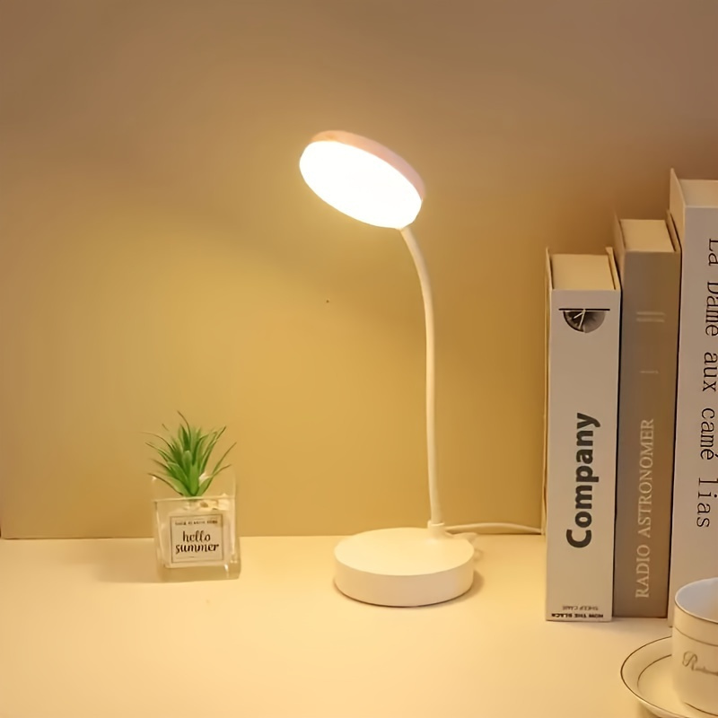 touch controlled led desk lamp with usb charging port 3 adjustable brightness levels sleek white design details 0