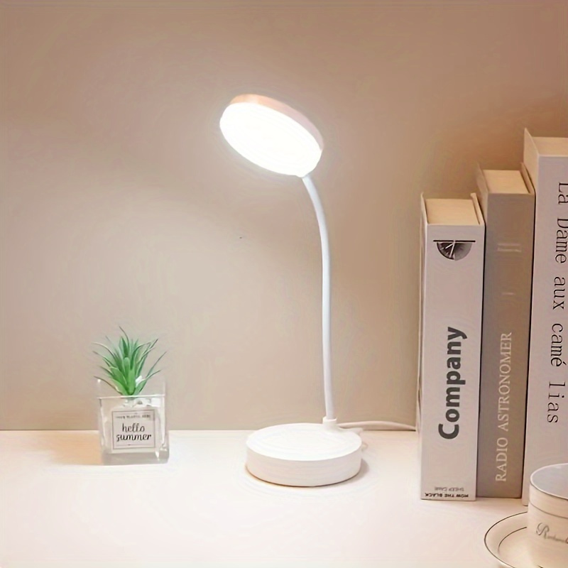 touch controlled led desk lamp with usb charging port 3 adjustable brightness levels sleek white design details 4