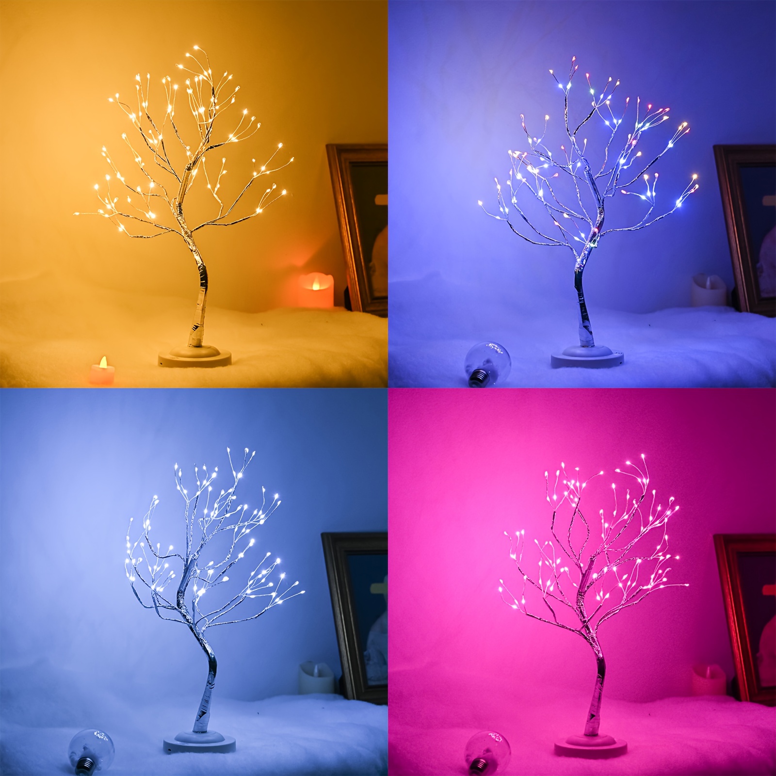 1pc 20 inch tree light 108 led battery powered timing function multiple     christmas halloween festival celebration decoration eid al adha mubarak details 1