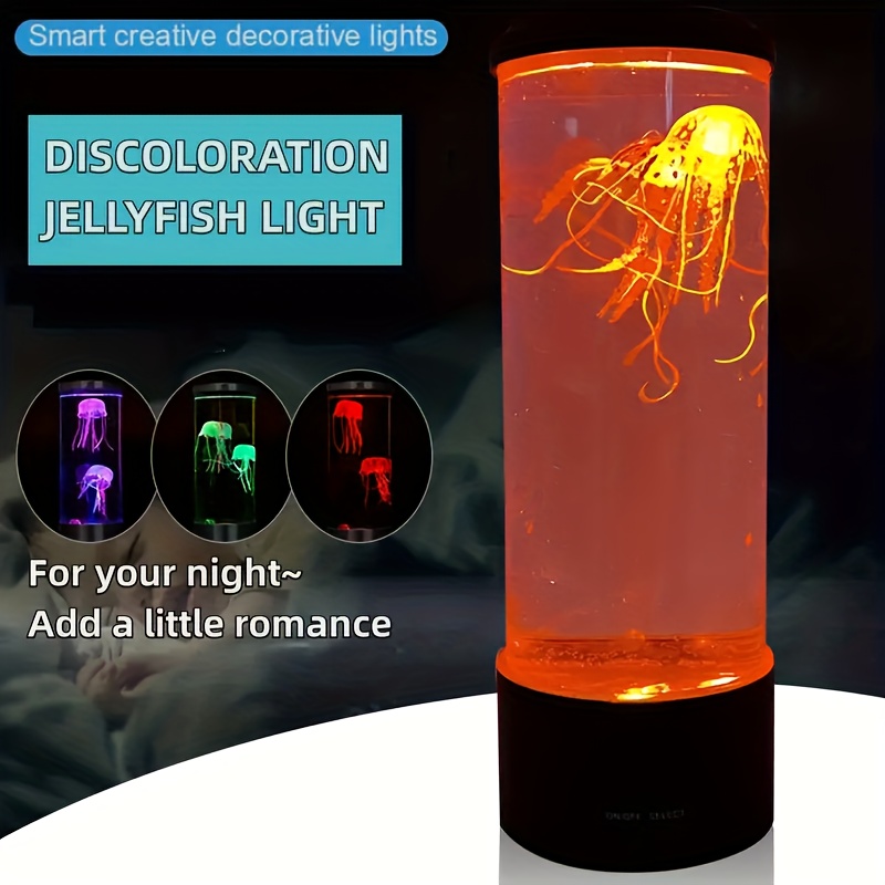 1pc color changing jellyfish lava lamp battery or usb powered smart home light details 4