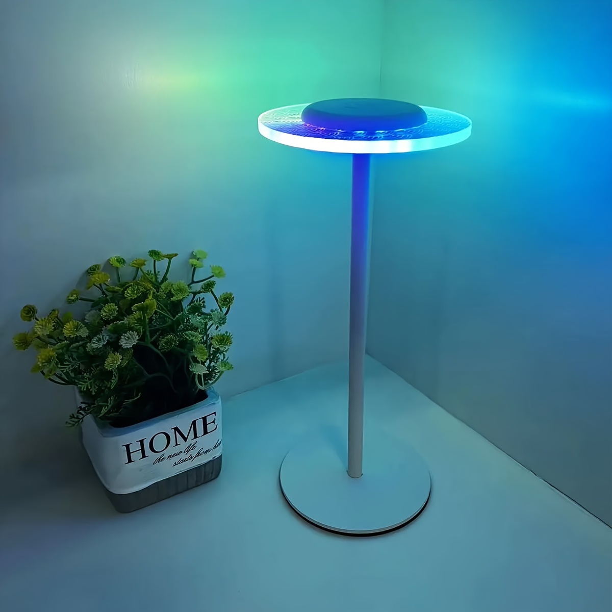 1pc creative decorative acrylic table lamp rgb desktop ambience light light luxury nightlight touch usb charging bedside lamp suitable for bedroom room home decoration details 2