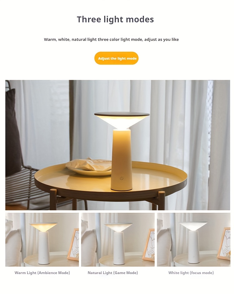 led desk lamp bedroom bedside nordic modern minimalist decoration atmosphere usb rechargeable small night lamp outdoor indoor desk lamp desk lamp details 2