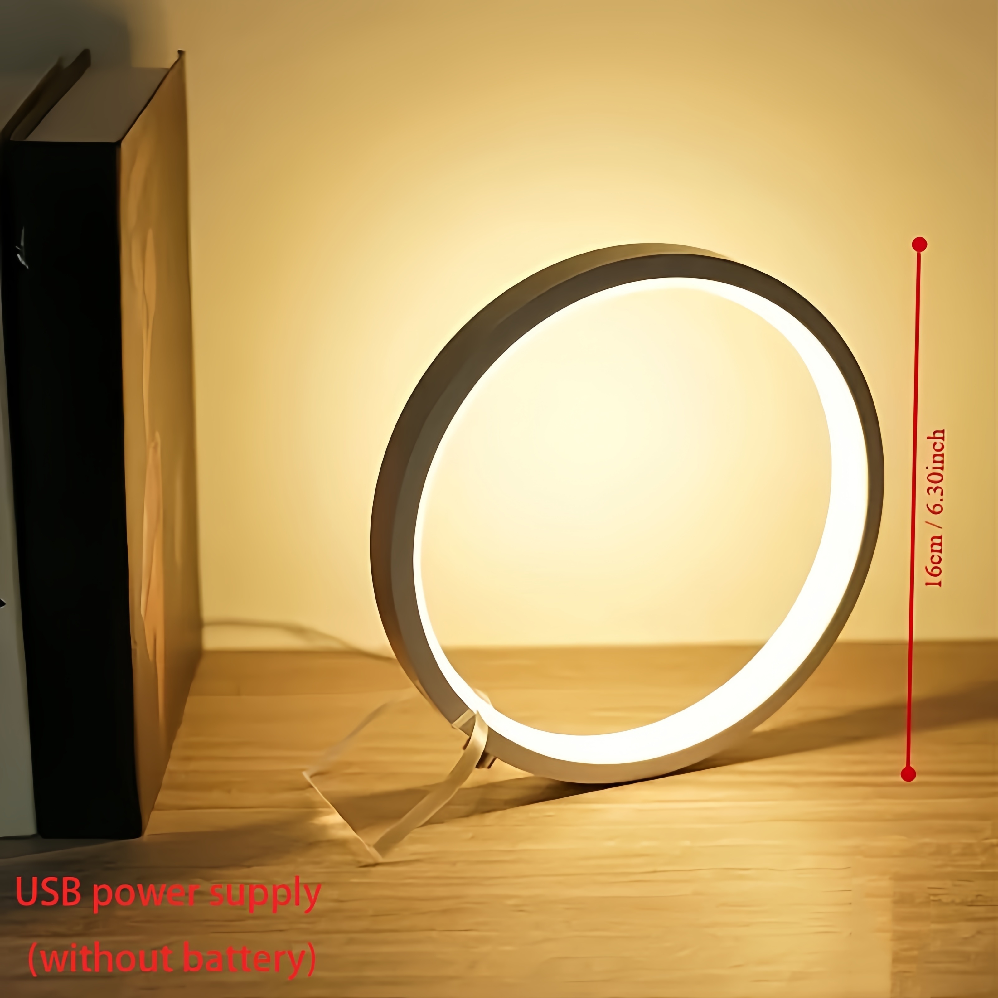 1pc bedside table lamp bedroom table light   sensor table light round modern simple multifunctional night light details 4