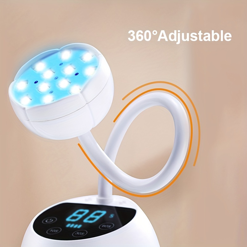 smart sensor led nail lamp 27w with timer lcd display fast drying gel uv lamp for home and salon use usb rechargeable details 5