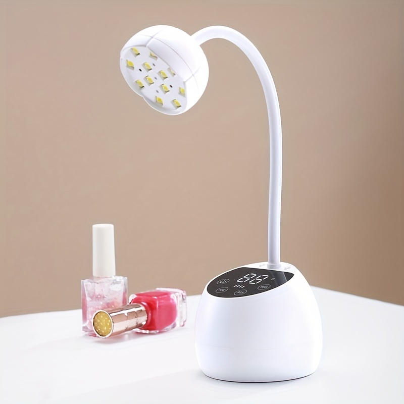 smart sensor led nail lamp 27w with timer lcd display fast drying gel uv lamp for home and salon use usb rechargeable details 7