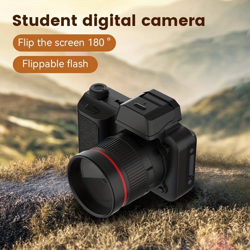 4k digital camera vlogging camera mini cameras for photography with auto focus 2 2 inch flip screen 16x resist shaking 5000 megapixels professional video camera cool   essensials details 0