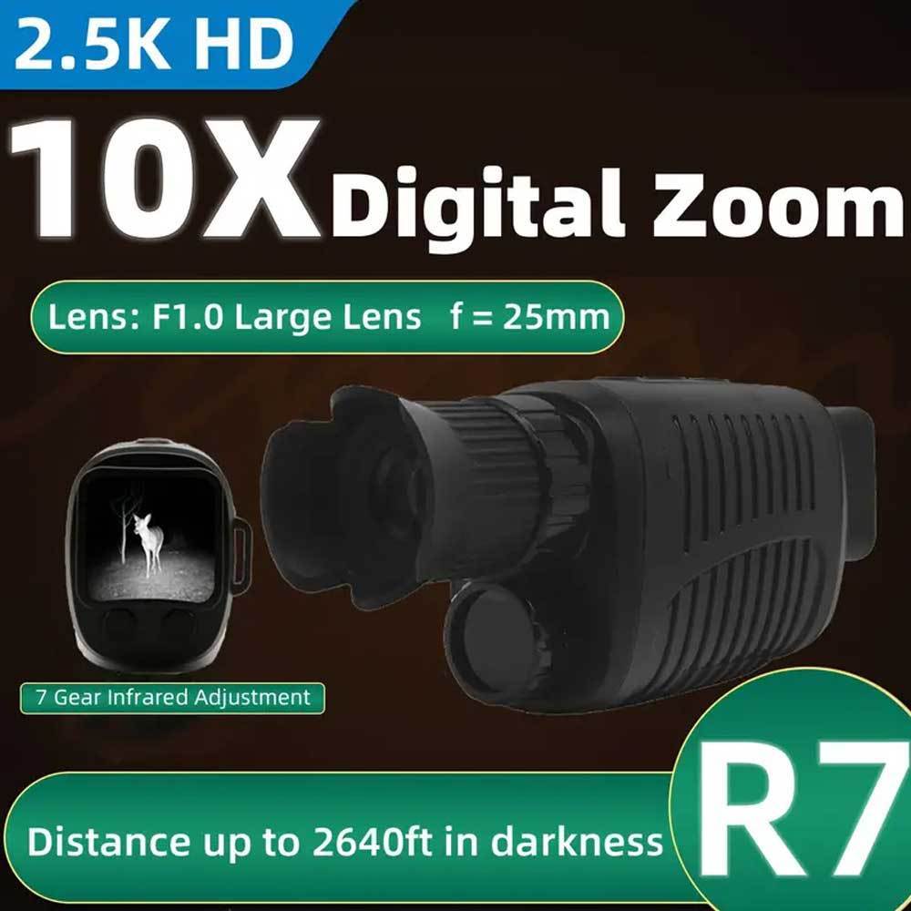 r7 full hd digital   high index plastic monocular binoculars with infrared battery powered 36v operating voltage perfect for outdoor adventures and surveillance details 2