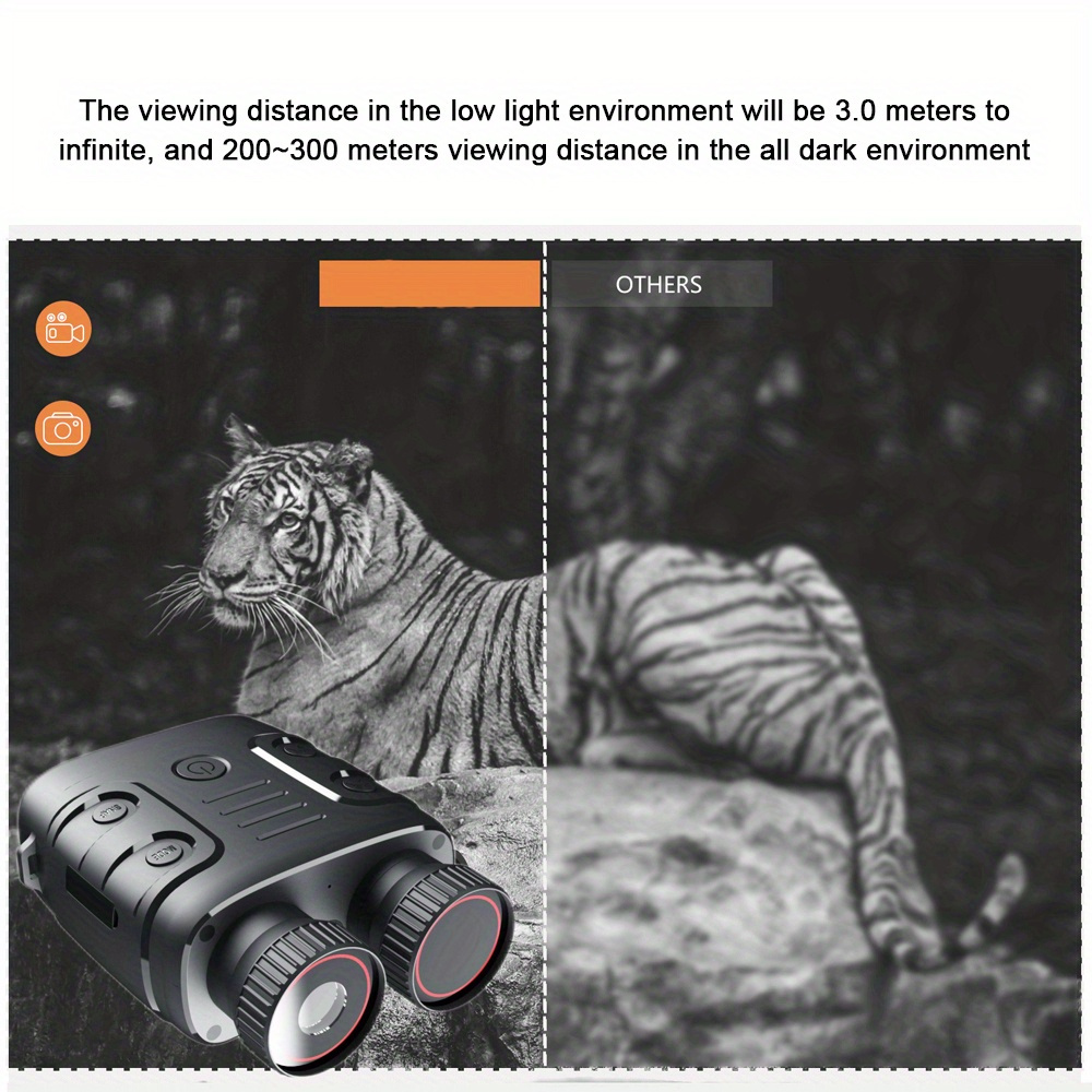 1080p binocular infrared night visions device 5x binocular day night use photo video taking digital zoom for hunting boating battery powered details 0