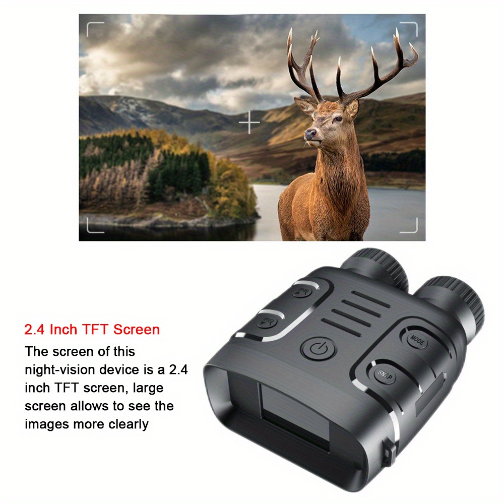 1080p binocular infrared night visions device 5x binocular day night use photo video taking digital zoom for hunting boating battery powered details 2