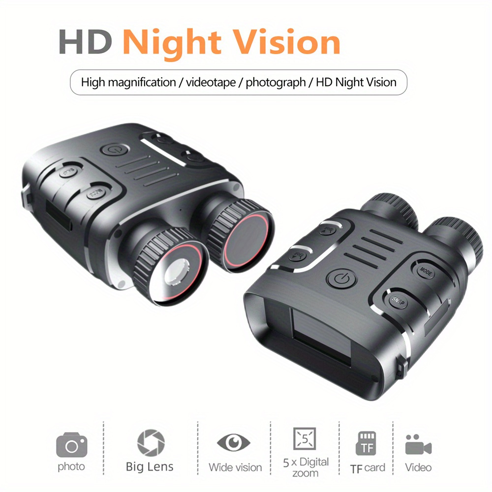 1080p binocular infrared night visions device 5x binocular day night use photo video taking digital zoom for hunting boating battery powered details 12